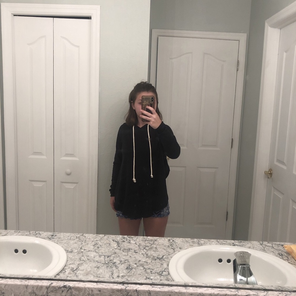 black Layered hoodie